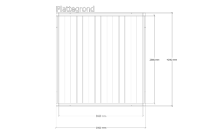 Douglas pergola, 404 x 390 cm Verando, Origin